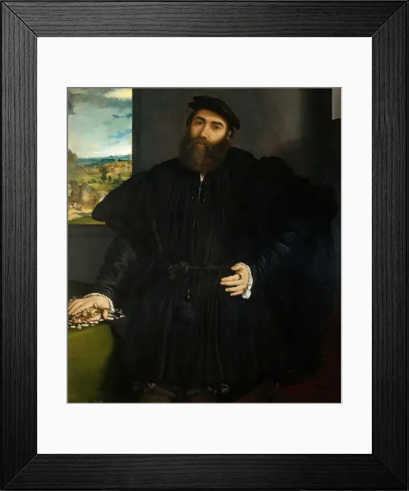 Framed Print : Portrait of a Man (Mercurio Bua), 1530-1535. Creator: Lotto, Lorenzo (1480-1556) Framed Print : Portrait of a Man (Mercurio Bua), 1530-1535. Creator: Lotto, Lorenzo (1480-1556)
