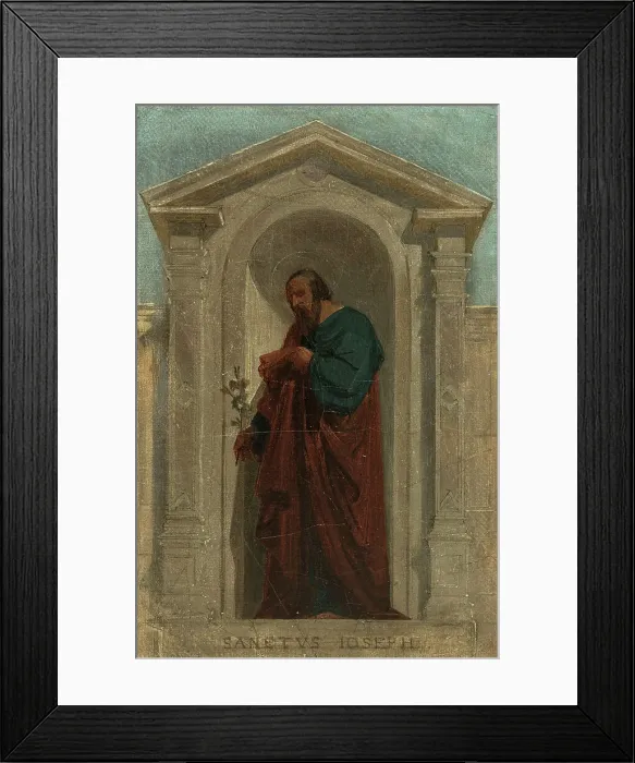 Framed Print : Sketch for the Church of Notre-Dame-de-Bonne-Nouvelle: Saint Joseph, c1840. Creator: Auguste Hesse Framed Print : Sketch for the Church of Notre-Dame-de-Bonne-Nouvelle: Saint Joseph, c1840. Creator: Auguste Hesse