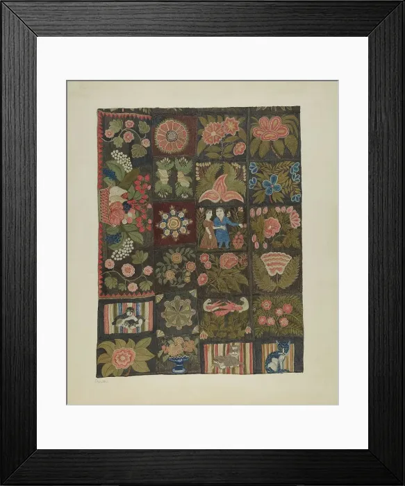Framed Print : Caswell Carpet, c. 1939. Creator: Charlotte Winter Framed Print : Caswell Carpet, c. 1939. Creator: Charlotte Winter