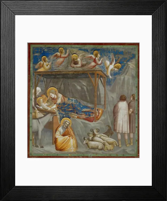 Framed Print : Nativity (From the cycles of The Life of Christ), 1304-1306. Creator: Giotto di Bondone (1266-1377) Framed Print : Nativity (From the cycles of The Life of Christ), 1304-1306. Creator: Giotto di Bondone (1266-1377)