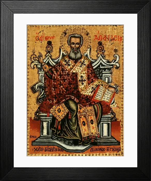 Framed Print : Saint Athanasius, 1728. Creator: Georges Hierodiacre Framed Print : Saint Athanasius, 1728. Creator: Georges Hierodiacre