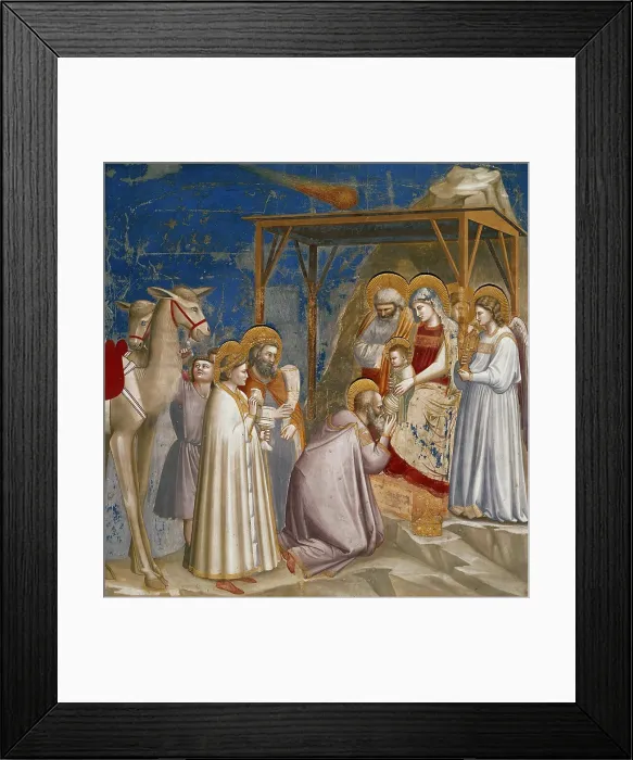 Framed Print : The Adoration of the Magi (From the cycles of The Life of Christ), 1304-1306. Creator: Giotto di Bondone (1266-1377) Framed Print : The Adoration of the Magi (From the cycles of The Life of Christ), 1304-1306. Creator: Giotto di Bondone (1266-1377)