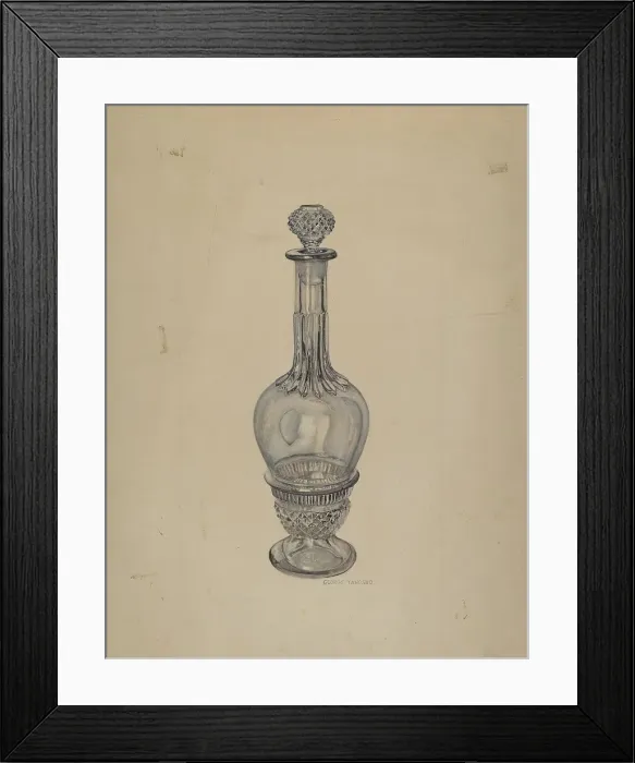 Framed Print : Decanter, c. 1940. Creator: George Yanosko Framed Print : Decanter, c. 1940. Creator: George Yanosko