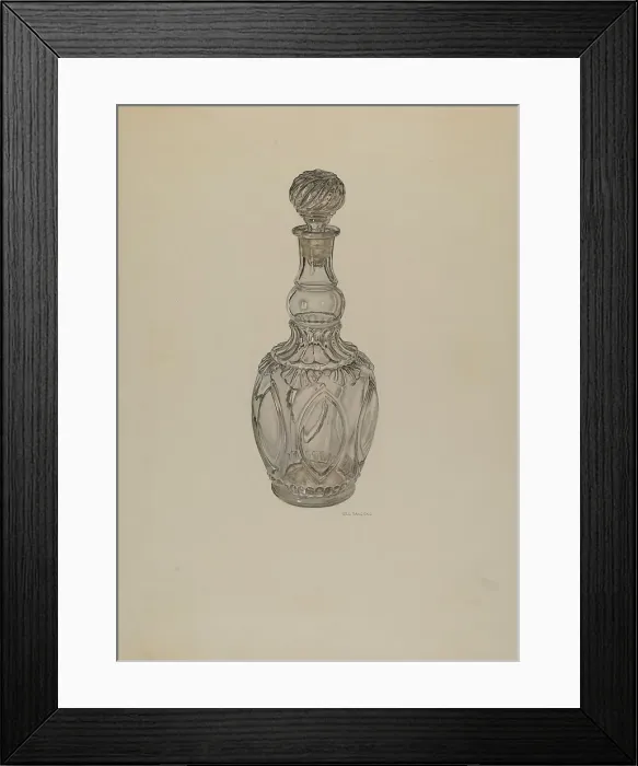 Framed Print : Decanter, c. 1940. Creator: George Yanosko Framed Print : Decanter, c. 1940. Creator: George Yanosko