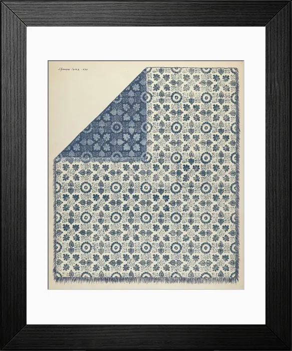 Framed Print : Coverlet, 1936. Creator: J. Howard Iams