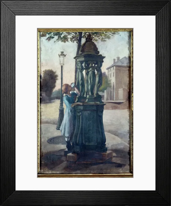 Framed Print : A Wallace Fountain, c1880. Creator: Andre Gill Framed Print : A Wallace Fountain, c1880. Creator: Andre Gill
