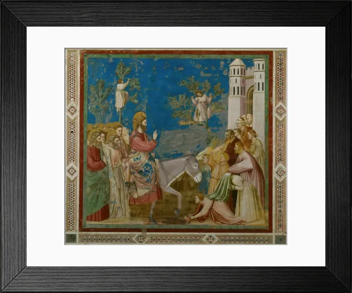 Framed Print : The Entry of Christ into Jerusalem (From the cycles of The Life of Christ), 1304-1306. Creator: Giotto di Bondone (1266-1377) Framed Print : The Entry of Christ into Jerusalem (From the cycles of The Life of Christ), 1304-1306. Creator: Giotto di Bondone (1266-1377)