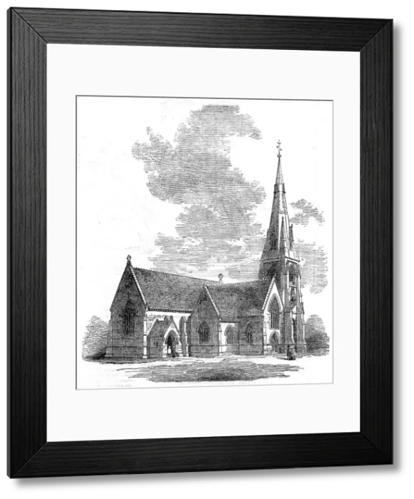 Framed Print : New Church of St. John the Evangelist, at Lowestoft, 1854. Creator: Unknown Framed Print : New Church of St. John the Evangelist, at Lowestoft, 1854. Creator: Unknown