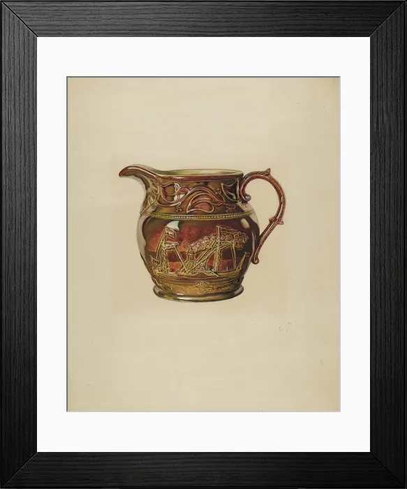 Framed Print : Ewer - Fulton Steamboat, c. 1940. Creator: George Yanosko Framed Print : Ewer - Fulton Steamboat, c. 1940. Creator: George Yanosko