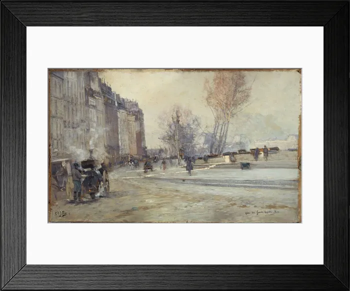 Framed Print : Quai des Grands Augustins, 1901. Creator: Eugene Louis Gillot Framed Print : Quai des Grands Augustins, 1901. Creator: Eugene Louis Gillot