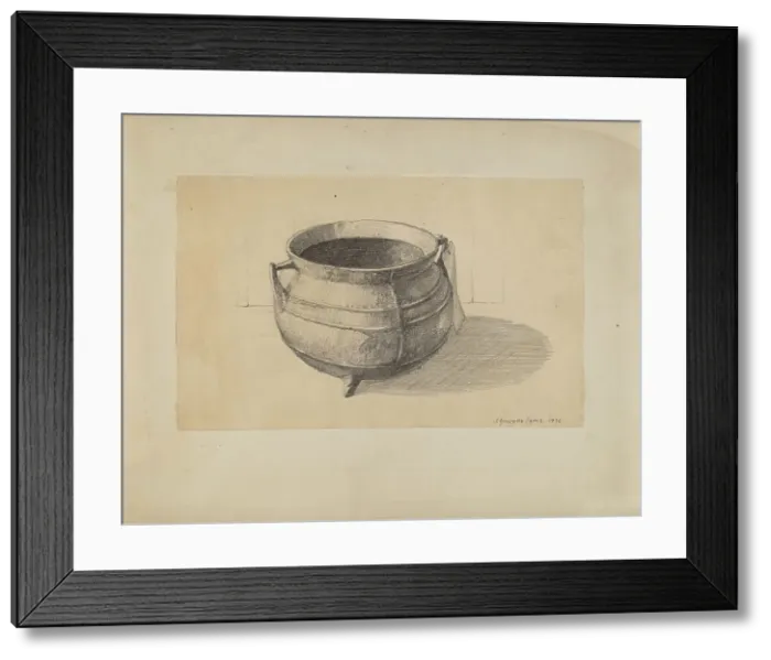 Framed Print : Iron Pot, 1936. Creator: J. Howard Iams Framed Print : Iron Pot, 1936. Creator: J. Howard Iams