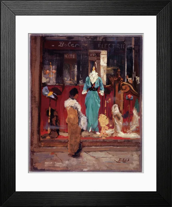 Framed Print : Storefront of a fashion shop, c1910. Creator: Eugene Louis Gillot Framed Print : Storefront of a fashion shop, c1910. Creator: Eugene Louis Gillot