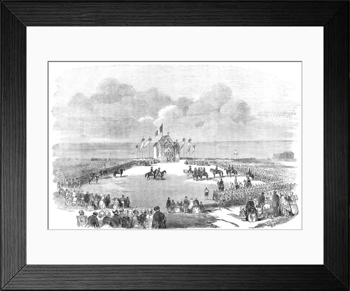 Framed Print : The Grand Military Mass, at the Camp at Honvault, near Boulogne, on Sunday last, 1854. Creator: Unknown Framed Print : The Grand Military Mass, at the Camp at Honvault, near Boulogne, on Sunday last, 1854. Creator: Unknown