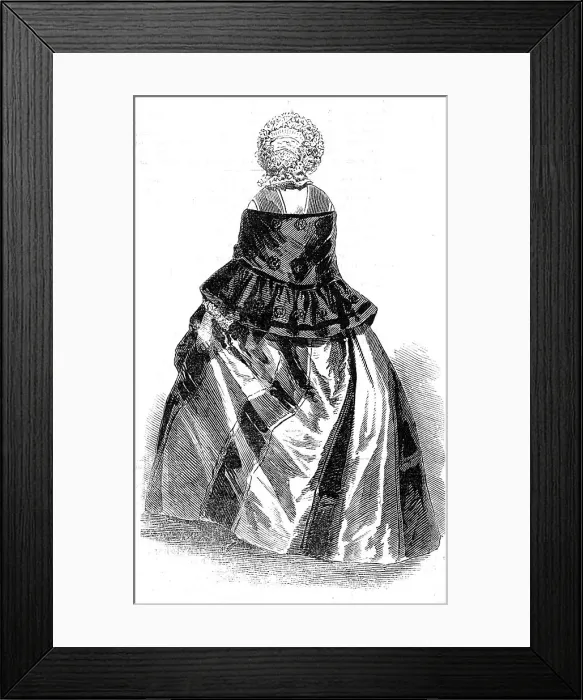 Framed Print : Paris Fashions for October, 1854. Creator: Unknown Framed Print : Paris Fashions for October, 1854. Creator: Unknown