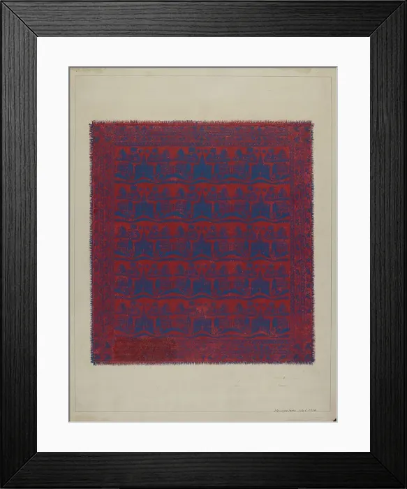 Framed Print : Coverlet, 1938. Creator: J. Howard Iams