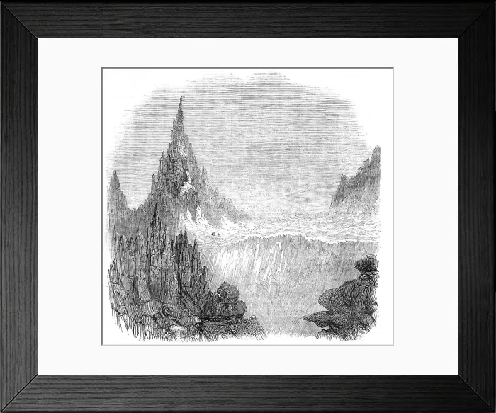 Framed Print : Monte Rosa, from the North - Mont Blanc, distant 45 Miles, 1854. Creator: Unknown Framed Print : Monte Rosa, from the North - Mont Blanc, distant 45 Miles, 1854. Creator: Unknown