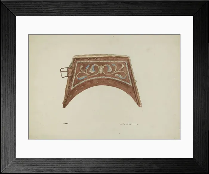 Framed Print : Leather Purse Top, c. 1940. Creator: Lyman Young Framed Print : Leather Purse Top, c. 1940. Creator: Lyman Young