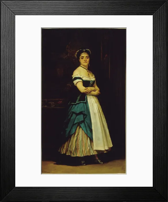 Framed Print : Dinah Felix (known as Melanie Emilia), Rachel's sister, in costume of a maid, c1865. Creator: Pierre Francois Eugene Giraud Framed Print : Dinah Felix (known as Melanie Emilia), Rachel's sister, in costume of a maid, c1865. Creator: Pierre Francois Eugene Giraud