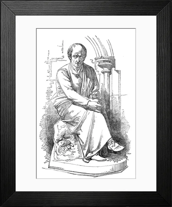 Framed Print : Statue of the poet Wordsworth, just placed in Westminster Abbey, 1854. Creator: Harvey Orrin Smith Framed Print : Statue of the poet Wordsworth, just placed in Westminster Abbey, 1854. Creator: Harvey Orrin Smith