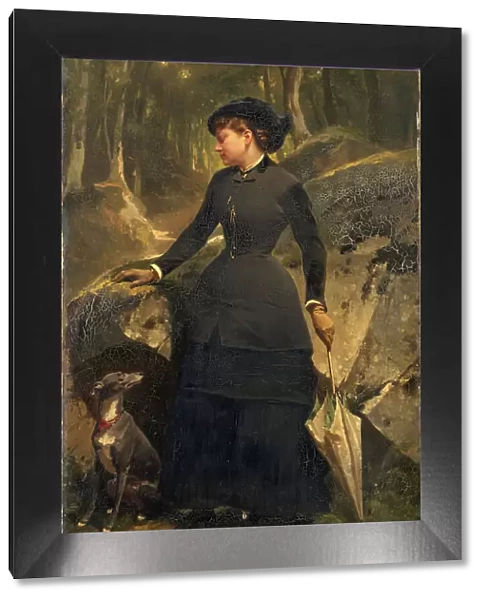 Marie Giraud, daughter of painter Charles Giraud, niece of Eugène Giraud, 1881. Creator: Pierre Francois Eugene Giraud