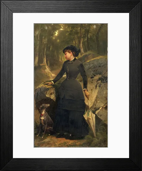 Framed Print : Marie Giraud, daughter of painter Charles Giraud, niece of Eugène Giraud, 1881. Creator: Pierre Francois Eugene Giraud Framed Print : Marie Giraud, daughter of painter Charles Giraud, niece of Eugène Giraud, 1881. Creator: Pierre Francois Eugene Giraud