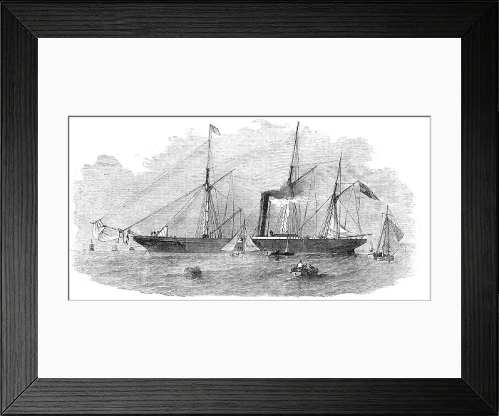 Framed Print : The Nile Screw Steam-Ship, wrecked off Godrevy Point, 1854. Creator: Unknown. The Nile Screw Steam-Ship, wrecked off Godrevy Point, 1854. Creator: Unknown Framed Print : The Nile Screw Steam-Ship, wrecked off Godrevy Point, 1854. Creator: Unknown. The Nile Screw Steam-Ship, wrecked off Godrevy Point, 1854. Creator: Unknown