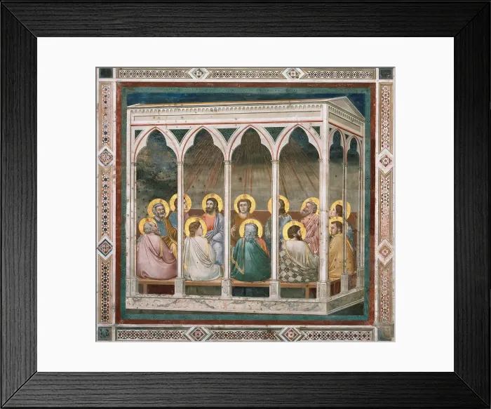 Framed Print : Pentecost (From the cycles of The Life of Christ), 1304-1306. Creator: Giotto di Bondone (1266-1377)