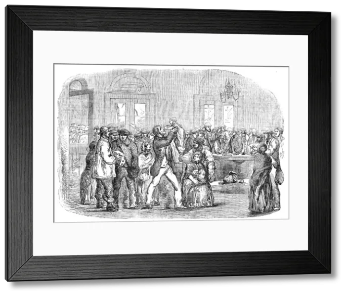 Framed Print : Navvies at the North-Western Railway Terminus, Euston-Square, 1854. Creator: Unknown Framed Print : Navvies at the North-Western Railway Terminus, Euston-Square, 1854. Creator: Unknown