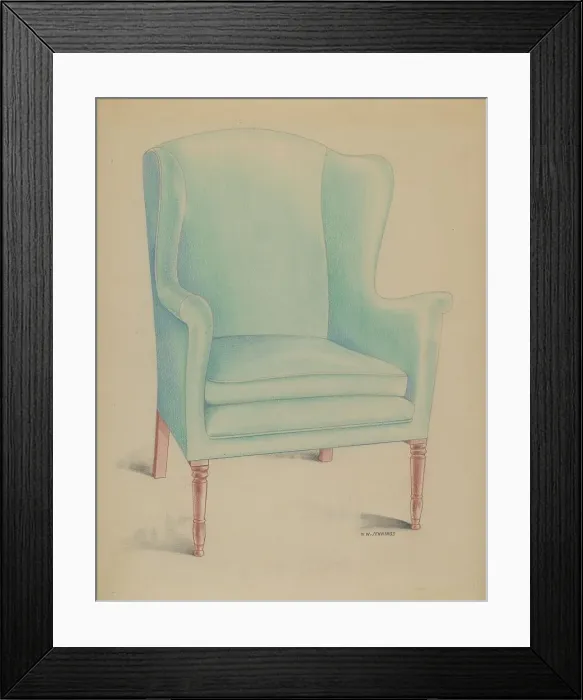 Framed Print : Duncan Phyfe Chair, c. 1936. Creator: Walter W. Jennings Framed Print : Duncan Phyfe Chair, c. 1936. Creator: Walter W. Jennings