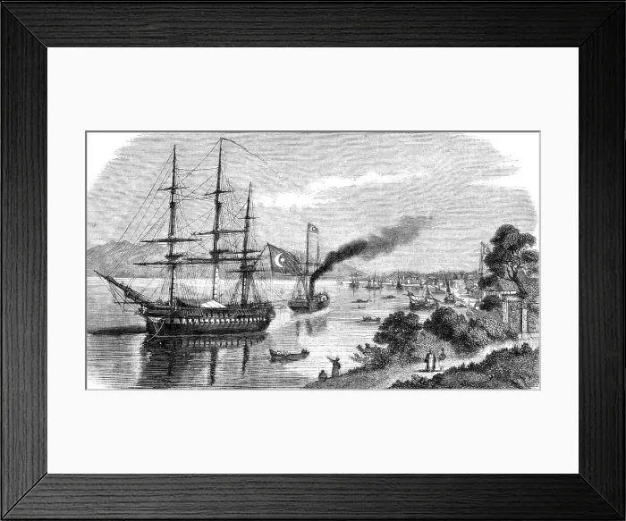 Framed Print : View of the Turkish Village of Batoum, 1854. Creator: Unknown Framed Print : View of the Turkish Village of Batoum, 1854. Creator: Unknown