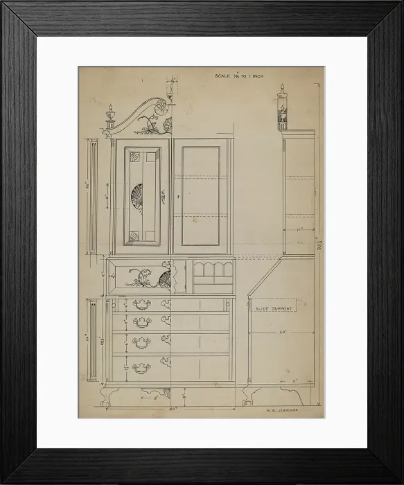 Framed Print : Chest, 1935 / 1942. Creator: Walter W. Jennings Framed Print : Chest, 1935 / 1942. Creator: Walter W. Jennings