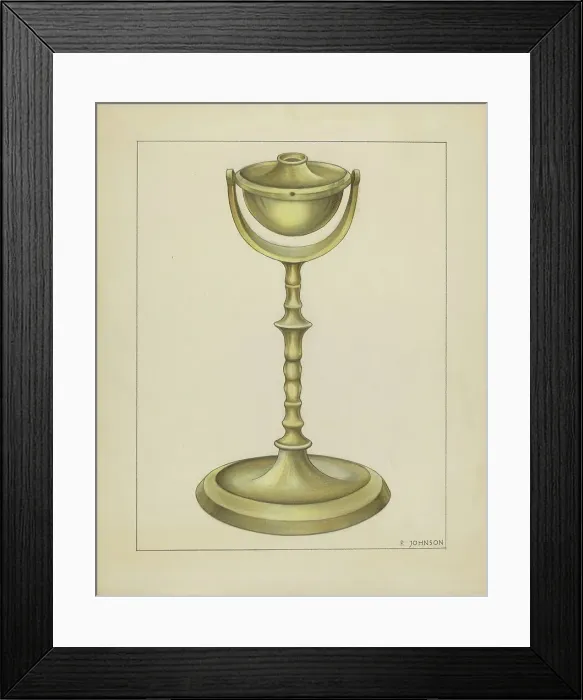 Framed Print : Betty Lamp, c. 1939. Creator: Philip Johnson Framed Print : Betty Lamp, c. 1939. Creator: Philip Johnson