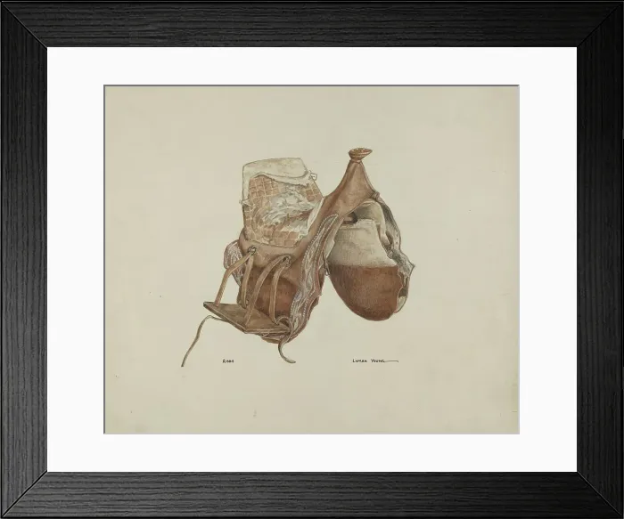 Framed Print : Woman's Side Saddle, c. 1936. Creator: Lyman Young Framed Print : Woman's Side Saddle, c. 1936. Creator: Lyman Young