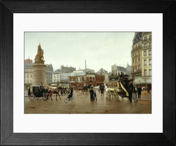 Framed Print : Place Clichy, in 1896, 1896. Creator: Edmond Grandjean Framed Print : Place Clichy, in 1896, 1896. Creator: Edmond Grandjean