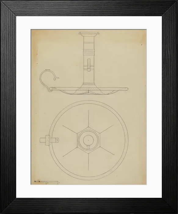 Framed Print : Candlestick, c. 1937. Creator: Philip Johnson Framed Print : Candlestick, c. 1937. Creator: Philip Johnson