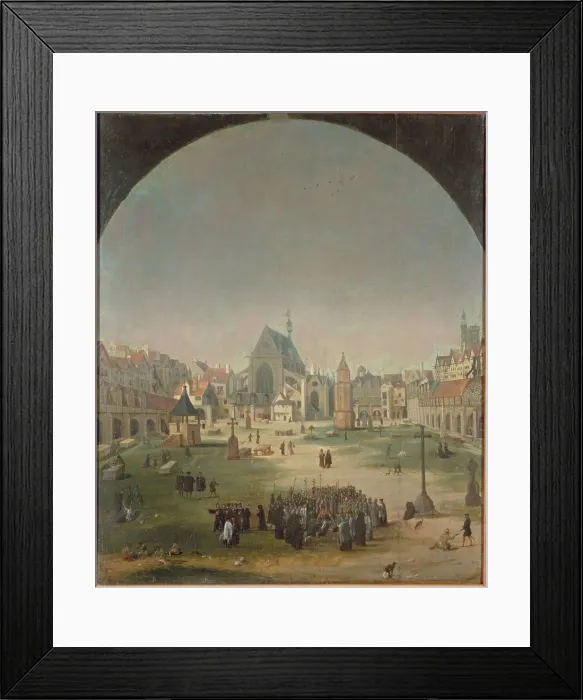 Framed Print : Holy Innocents Cemetery, c1570. Creator: Jacob Grimer Framed Print : Holy Innocents Cemetery, c1570. Creator: Jacob Grimer