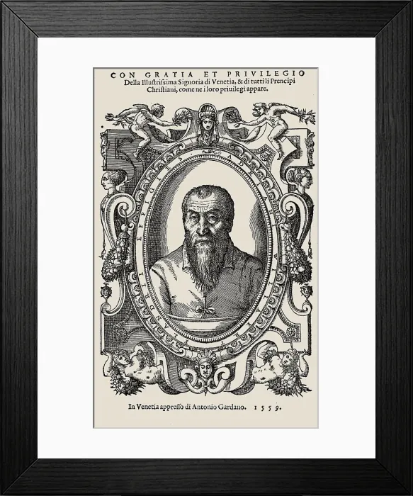 Framed Print : Portrait of the composer Adrian Willaert (1490-1562), 1559. Creator: Anonymous Framed Print : Portrait of the composer Adrian Willaert (1490-1562), 1559. Creator: Anonymous