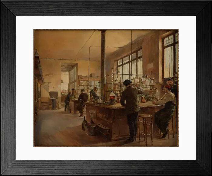 Framed Print : The municipal laboratory (police headquarters, boulevard du Palais), 1887. Creator: Ferdinand Gueldry Framed Print : The municipal laboratory (police headquarters, boulevard du Palais), 1887. Creator: Ferdinand Gueldry