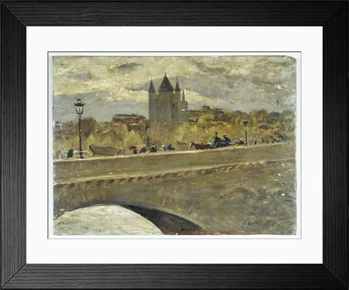 Framed Print : Reconstruction of the tower of Temple prison for the 1889 exhibition, view of the Pont d'Iéna, 1889. Creator: Alexandre Gaston Guignard Framed Print : Reconstruction of the tower of Temple prison for the 1889 exhibition, view of the Pont d'Iéna, 1889. Creator: Alexandre Gaston Guignard