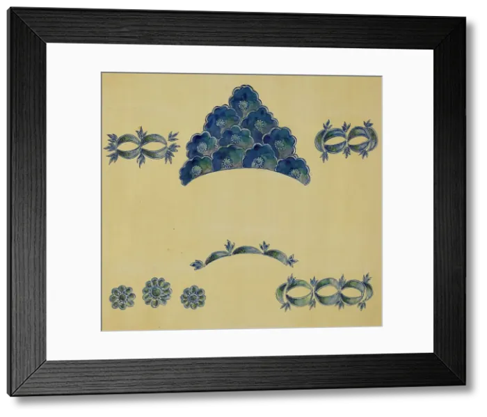 Framed Print : Decoration for Stoneware, 1935 / 1942. Creator: A. Zimet Framed Print : Decoration for Stoneware, 1935 / 1942. Creator: A. Zimet