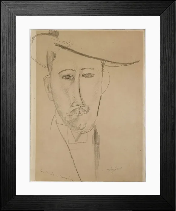 Framed Print : Portrait of a Man, c. 1915. Creator: Modigliani, Amedeo (1884-1920) Framed Print : Portrait of a Man, c. 1915. Creator: Modigliani, Amedeo (1884-1920)
