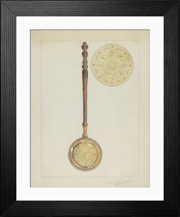 Framed Print : Warming Pan, 1935 / 1942. Creator: Karl Joubert Framed Print : Warming Pan, 1935 / 1942. Creator: Karl Joubert