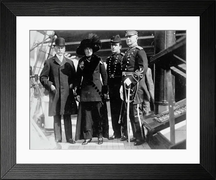 Framed Print : Battleship Review, E.T. Stotesbury; Lady; Dr. Grayson; Maj. Rhoads, 1912. Creator: Harris & Ewing. Battleship Review, E.T. Stotesbury; Lady; Dr. Grayson; Maj. Rhoads, 1912. Creator: Harris & Ewing Framed Print : Battleship Review, E.T. Stotesbury; Lady; Dr. Grayson; Maj. Rhoads, 1912. Creator: Harris & Ewing. Battleship Review, E.T. Stotesbury; Lady; Dr. Grayson; Maj. Rhoads, 1912. Creator: Harris & Ewing