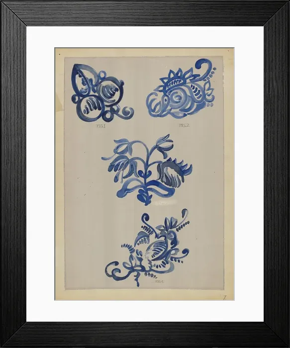 Framed Print : Decoration for Stoneware, 1935 / 1942. Creator: A. Zimet Framed Print : Decoration for Stoneware, 1935 / 1942. Creator: A. Zimet