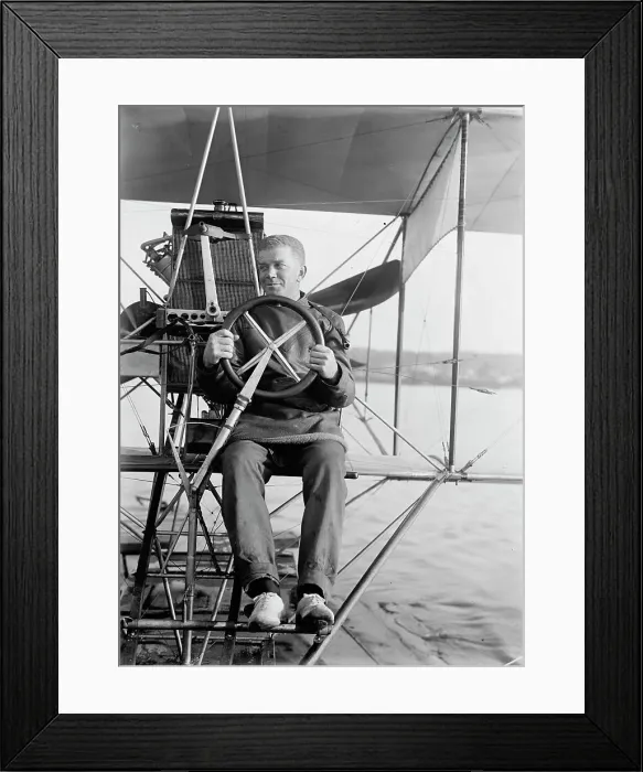 Framed Print : Lieutenant Theodore G. Ellyson, U.S.Navy, Testing Seaplane On Potomac, 1911. Creator: Harris & Ewing. Lieutenant Theodore G. Ellyson, U.S.Navy, Testing Seaplane On Potomac, 1911. Creator: Harris & Ewing Framed Print : Lieutenant Theodore G. Ellyson, U.S.Navy, Testing Seaplane On Potomac, 1911. Creator: Harris & Ewing. Lieutenant Theodore G. Ellyson, U.S.Navy, Testing Seaplane On Potomac, 1911. Creator: Harris & Ewing