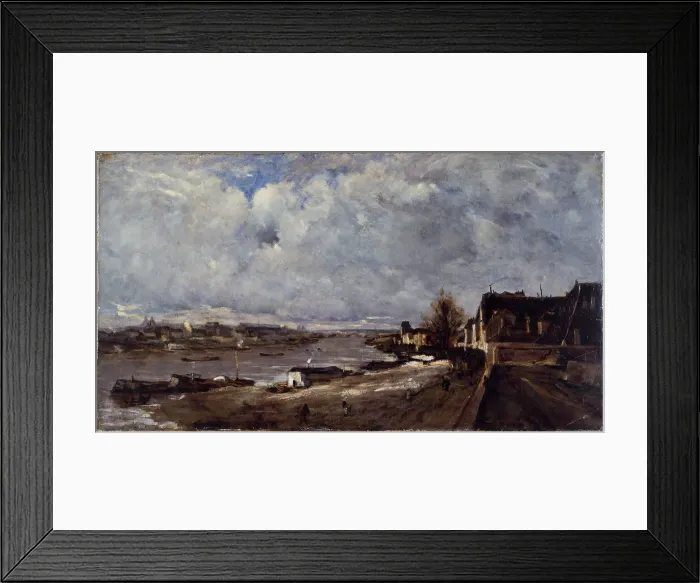 Framed Print : Quai de Bercy, c1890. Creator: Antoine Guillemet Framed Print : Quai de Bercy, c1890. Creator: Antoine Guillemet