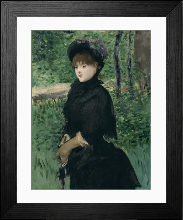 Framed Print : La Promenade (Madame Gamby), 1880. Creator: Manet, Édouard (1832-1883) Framed Print : La Promenade (Madame Gamby), 1880. Creator: Manet, Édouard (1832-1883)