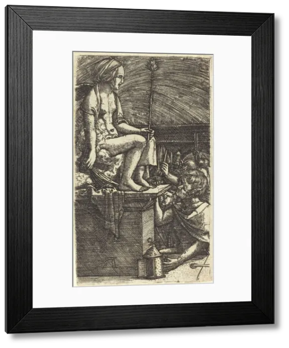 Framed Print : The Roman Courtesan (The Revenge of the Magician Virgil), c. 1520 / 1530. Creator: Albrecht Altdorfer Framed Print : The Roman Courtesan (The Revenge of the Magician Virgil), c. 1520 / 1530. Creator: Albrecht Altdorfer