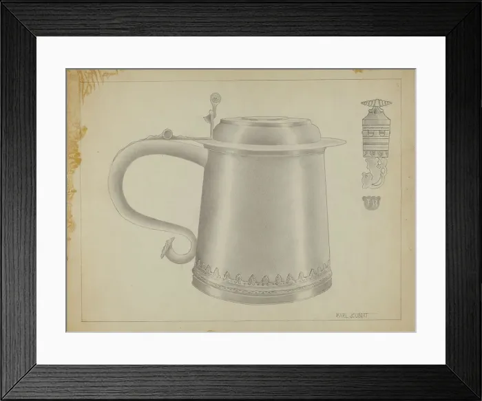 Framed Print : Silver Tankard, c. 1936. Creator: Karl Joubert Framed Print : Silver Tankard, c. 1936. Creator: Karl Joubert