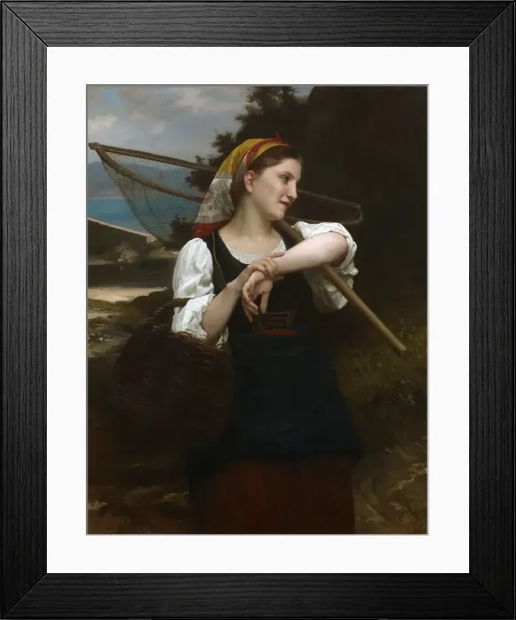 Framed Print : Daughter of Fisherman, 1872. Creator: Bouguereau, William-Adolphe (1825-1905) Framed Print : Daughter of Fisherman, 1872. Creator: Bouguereau, William-Adolphe (1825-1905)